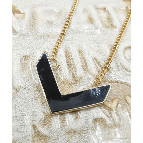Elizabeth Besich Jewelry - Ladies Dainty Black Arrow Necklace